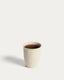 Nale beige ceramic mug with brown bottom