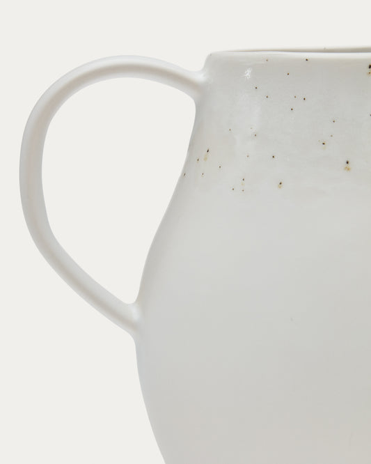 Publia white ceramic jug
