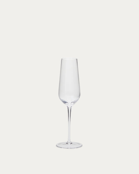 Flûte à champagne Mimba en verre transparent 26 cl