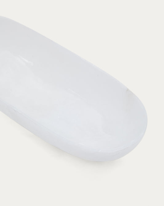 Vide-poche Eval en albâtre blanc
