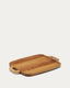Grande planche de service Sardis en bois d'acacia FSC 100% et rotin