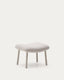 Inari footrest in beige and steel with beige painted finish 60 x 50cm FSC Mix Credit