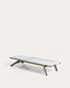 Bain de soleil empilable Capraia en aluminium vert et textilène beige