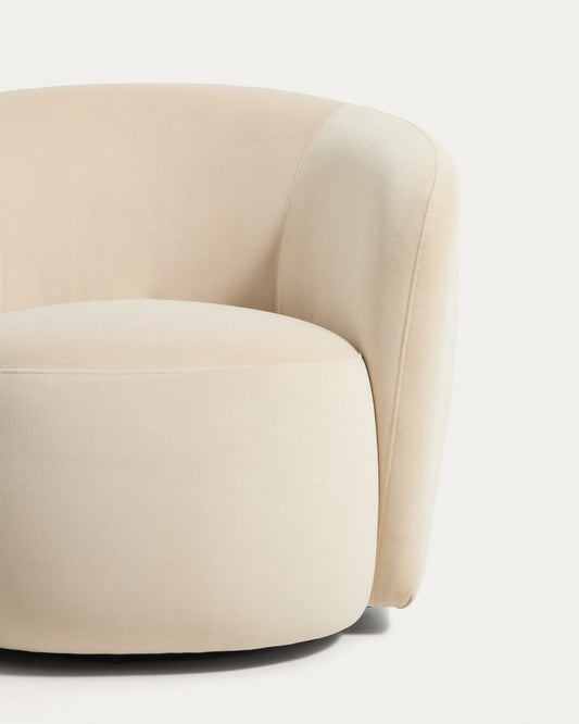 Odenia swivel armchair in pearl FSC Mix Credit
