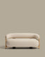 Granite 2-seater sofa in beige chenille with solid ash wood legs with natural finish 155cm FSC 100%