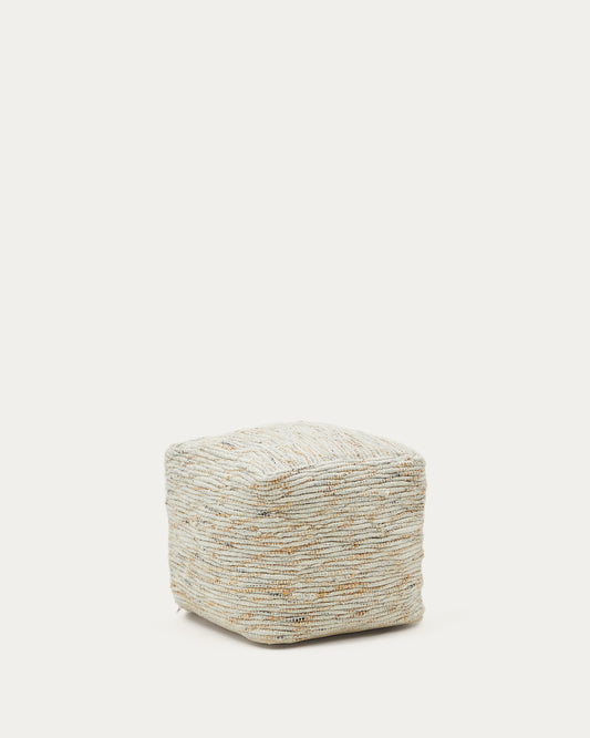 Pouf Selise en jute naturel 45 x 45 cm