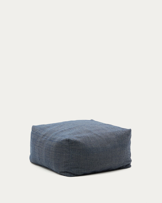 Pouf Vedell 100% PET bleu 60 x 60 x 40 cm