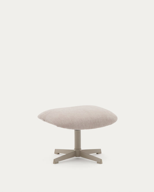 Repose-pieds pivotant Jaspe beige et métal avec finition grise FSC™ 100%.