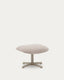 Repose-pieds pivotant Jaspe beige et métal avec finition grise FSC™ 100%.