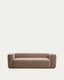 Canapé Blok 3 places en chenille marron 240 cm – FSC Mix Credit