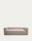Canapé Blok 3 places en chenille beige 240 cm FSC Mix Credit