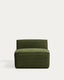 Fauteuil Blok en velours côtelé épais vert 90 cm – FSC Mix Credit