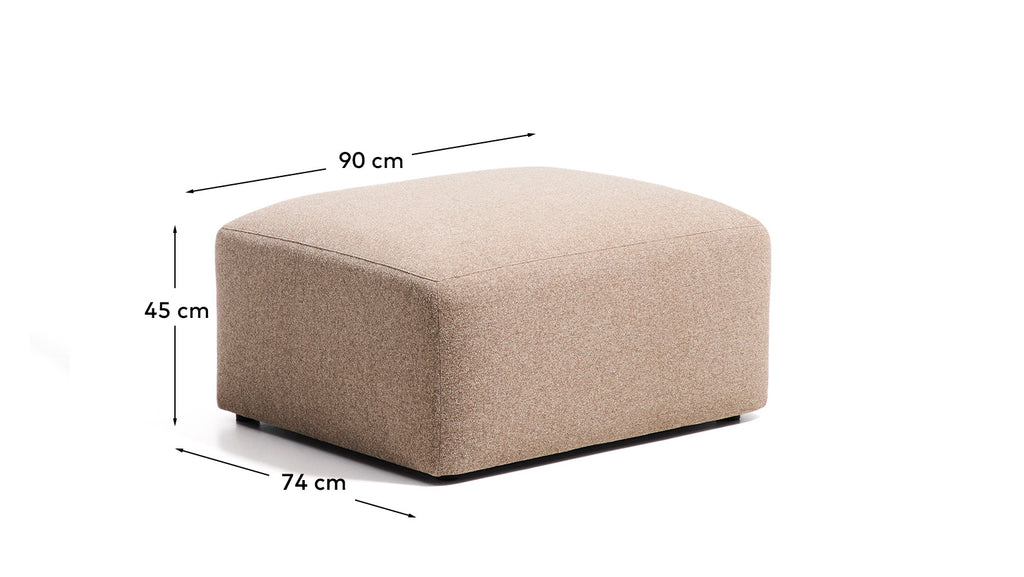 Blok brown chenille footrest 90 x 74cm FSC Mix Credit