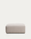 Pouf terminal Blok en chenille beige 90 x 104 cm – FSC Mix Credit