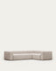 Blok 4 seater corner sofa in beige, 320 x 230 cm / 230 x 320 cm