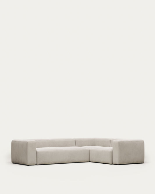 Canapé d’angle Blok 4 places beige 320 x 230 cm / 230 x 320 cm