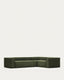 Blok 4 seater corner sofa in green corduroy, 320 x 230 cm / 230 x 320 cm FSC Mix Credit