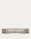 Canapé d’angle Blok 4 places en chenille beige 290 x 290 cm – Certifié FSC Mix Credit
