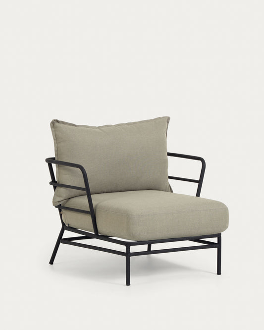 Fauteuil Mareluz en acier noir