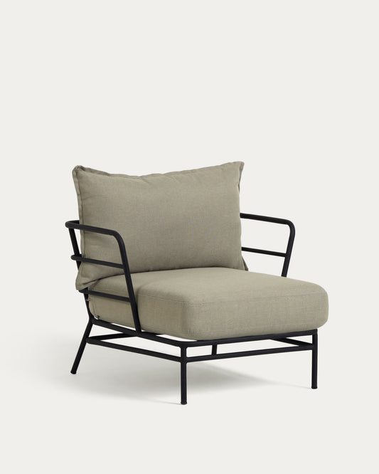 Fauteuil Mareluz en acier noir
