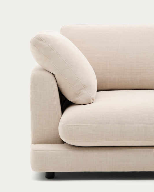 Canapé Gala 4 places en chenille beige 300 cm – Certifié FSC Mix Credit