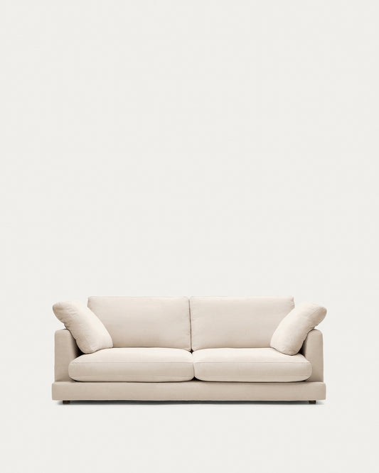 Canapé Gala 3 places en chenille beige 210 cm – Certifié FSC Mix Credit