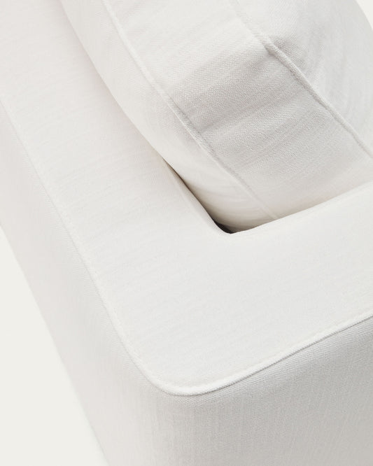 Fabric sample Secreto/Sunel White 10 x 15 cm