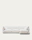 Gala 4-seater sofa with right chaise longue in white chenille FSC Mix Credit 300cm