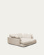 Canapé Gala 3 places en chenille beige avec double méridienne 210 cm – Certifié FSC Mix Credit