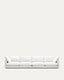 Gala 6-seater white chenille sofa FSC Mix Credit 390cm