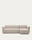 Canapé modulable Neom 3 places méridienne droite/gauche tissu structuré beige 263 cm FSC Mix Credit
