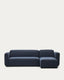 Canapé modulable Neom 3 places méridienne droite/gauche tissu structuré bleu 263 cm FSC Mix Credit