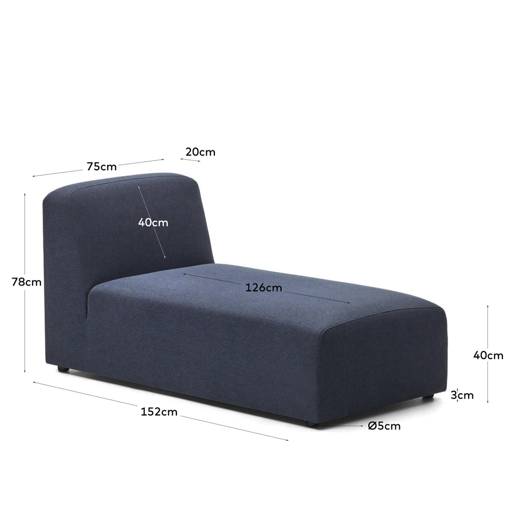 Module Neom chaise bleu 152 x 75 cm FSC Mix Credit