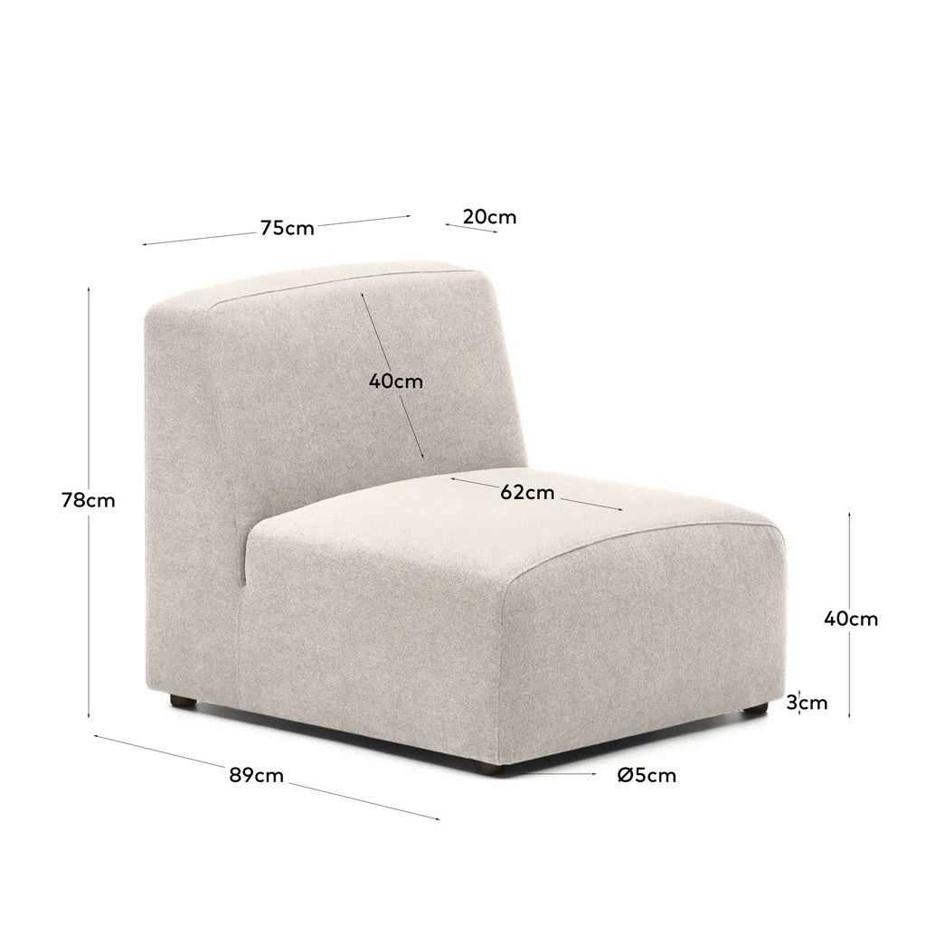 Module assise Neom beige 75 cm FSC Mix Credit