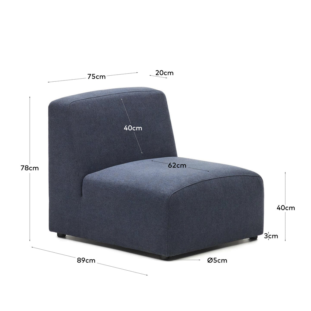 Module assise Neom bleu 75 cm FSC Mix Credit