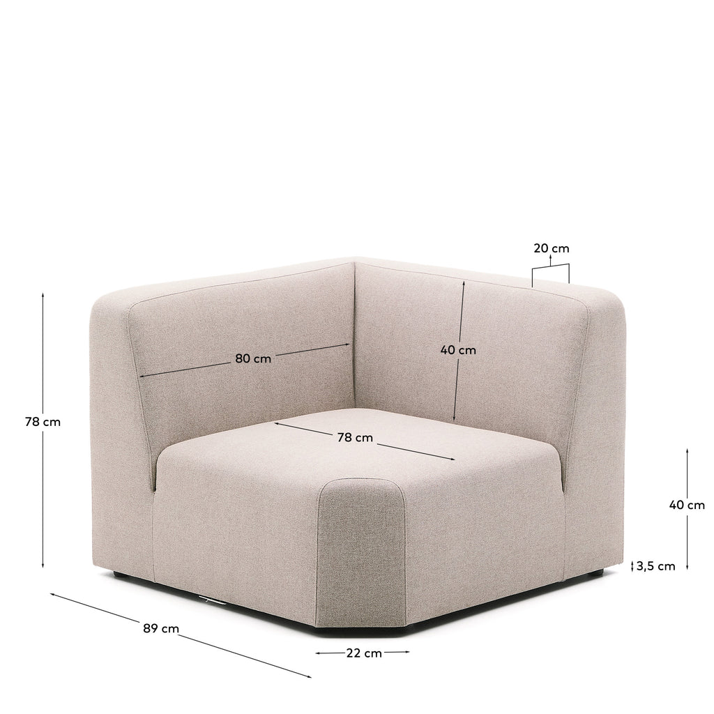 Module d'angle Neom beige 89 cm FSC Mix Credit