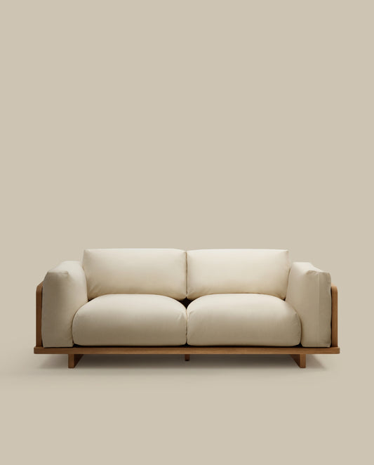 Canapé Oaq 3 places beige 225 cm FSC Mix Credit