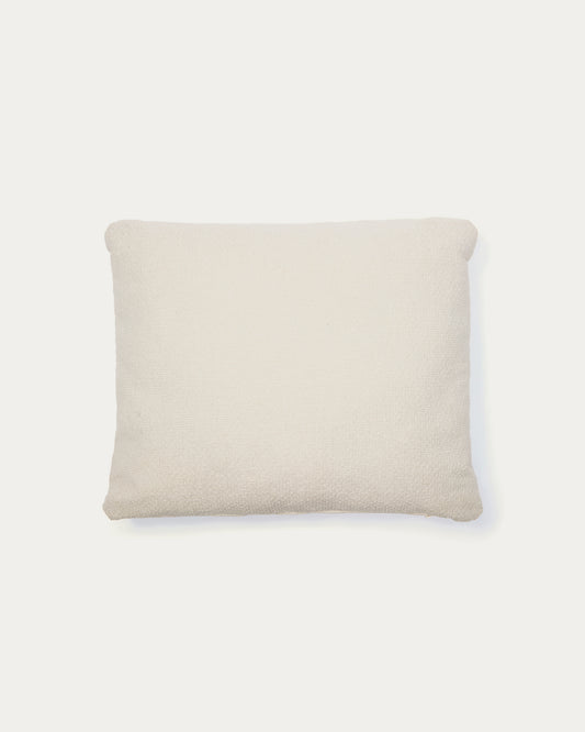 Coussin Martina en chenille couleur écrue 60 x 52 cm