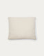 Coussin Martina en chenille couleur écrue 60 x 52 cm
