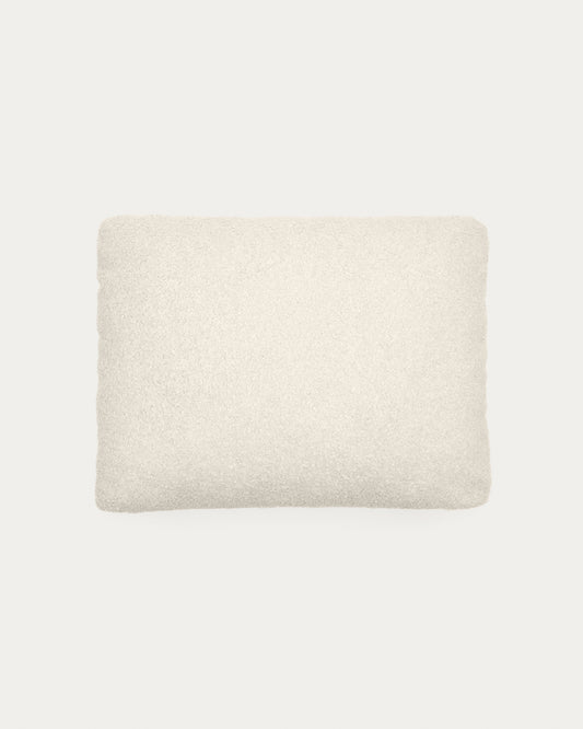 Coussin Martina en bouclette couleur écrue 47 x 36 cm