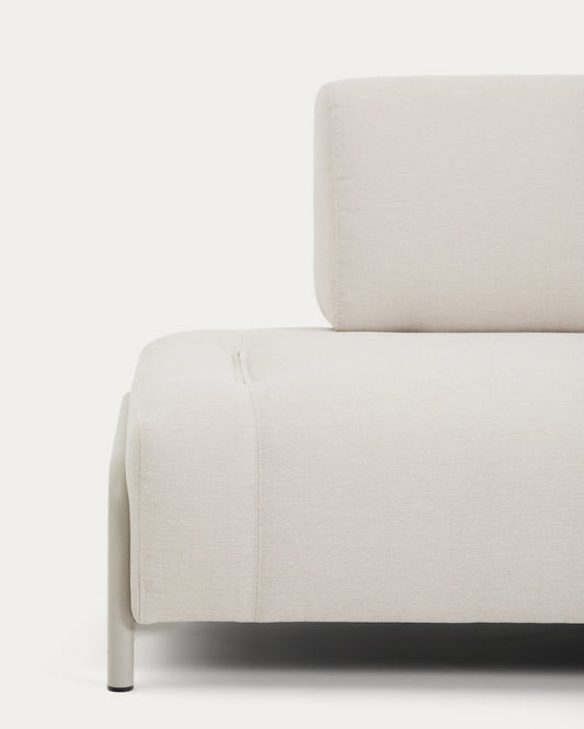 Module Compo 2 places chenille écru et structure métallique beige 200 cm FSC Mix Credit