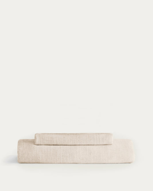 Housse pouf Anarela en lin 80 X 80 cm