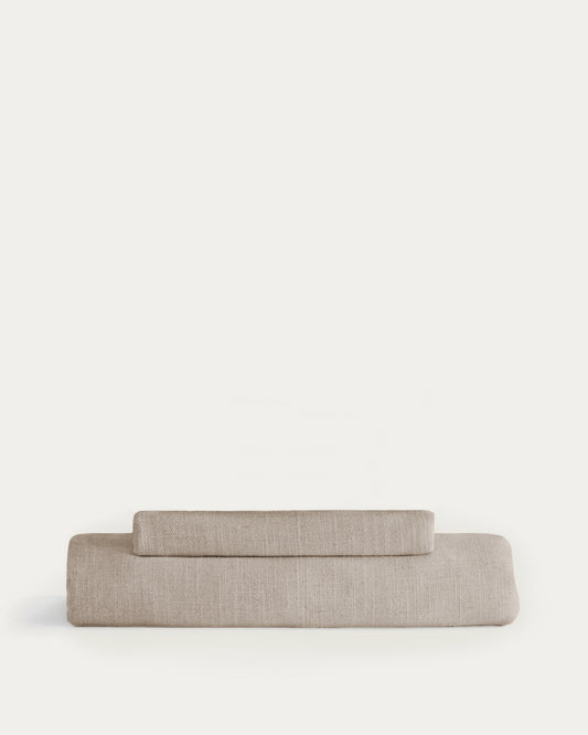 Housse pouf Anarela en lin 80 X 80 cm