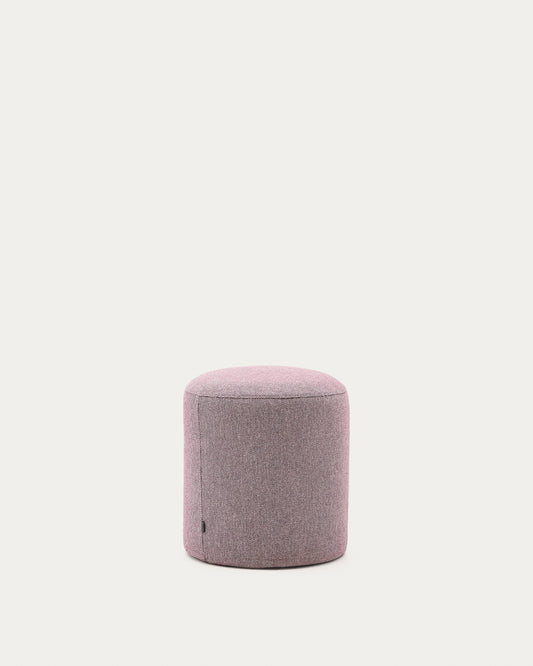 Repose-pieds déhoussable Kaeli violet Ø 43 cm