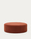 Repose-pieds déhoussable Kaeli en bouclette terracotta Ø 120 cm
