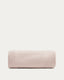 Housse pour repose-pieds Kaeli en bouclette rose Ø 90 cm