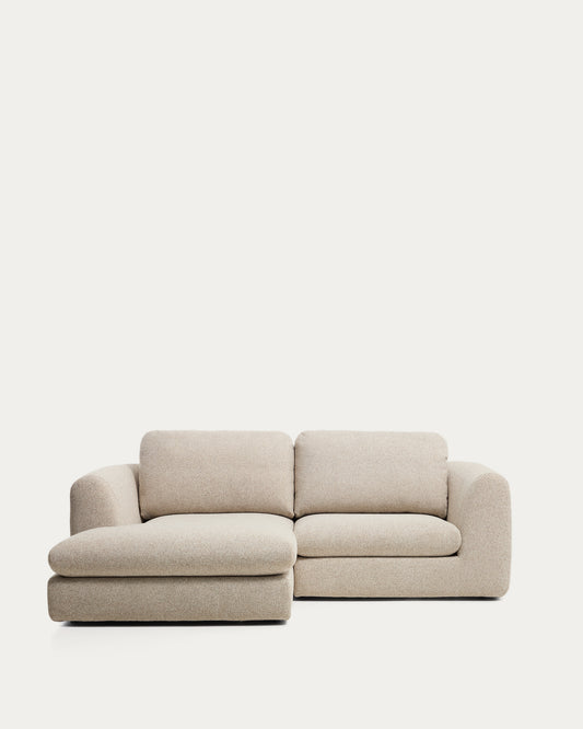 Vera beige 3-seater sofa with left-hand chaise longue 232 cm FSC Mix Credit