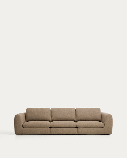 Vera light brown 4-seater sofa 320 cm FSC Mix Credit