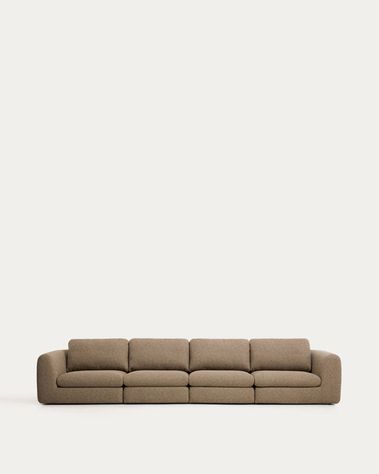 Vera light brown 6-seater sofa 410 cm FSC Mix Credit