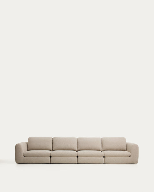 Vera beige 6-seater sofa 410 cm FSC Mix Credit